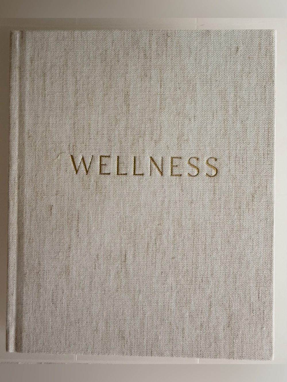 Wellness Notebook Journal Natural Beige Linen Hardcover